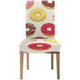 thumbnail image 2 of RYLABLUE Colorful Donuts Stretch Chair Cover Protector Seat Slipcover for Dining Room Hotel Wedding Party Set of 4, 2 of 5
