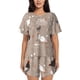 thumbnail image 1 of Fotbe Chicken Conjunto de Pijama Estampado para Mujer, 2 Piezas, Ropa de Dormir con Camiseta de Manga Corta y Shorts Suaves-Medium, 1 of 6
