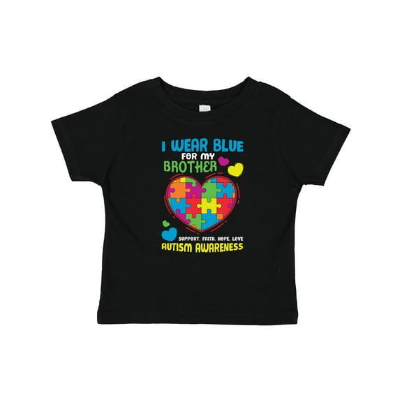 Inktastic I Wear Blue for my Brother Autism Awareness Boys or Girls Baby T-Shirt