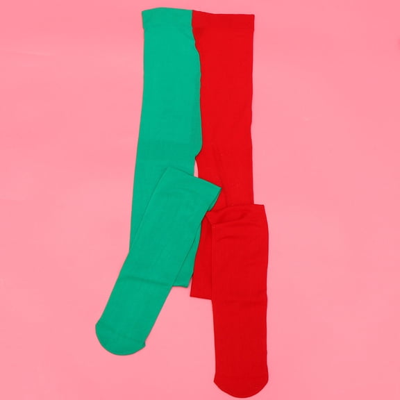 AURARMLET 2 Pairs Striped Tights for Women High Socks Holiday Gathering Festive Decoration