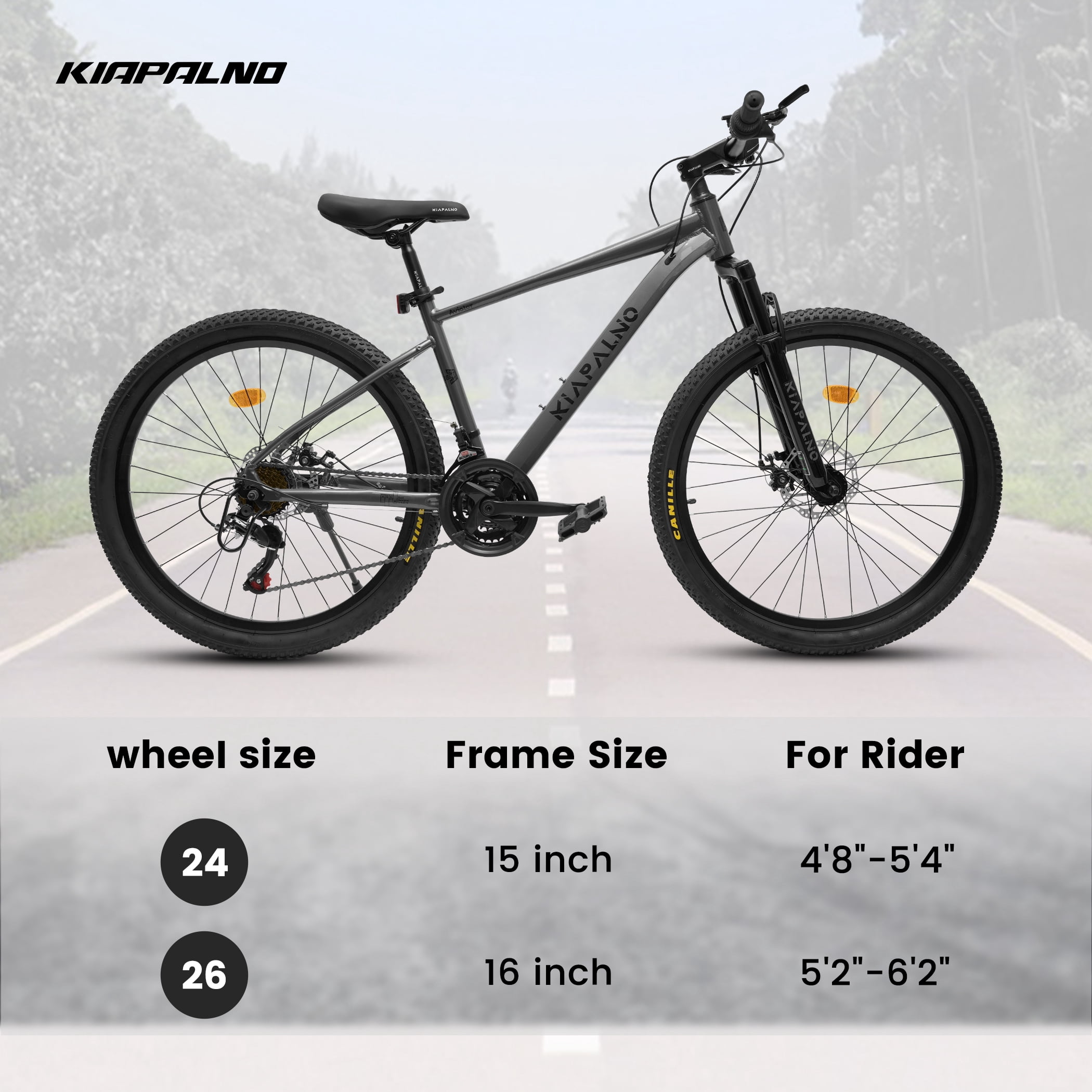 26 Inch Mountain Bike, 21 Speed Mountain Bicycle with Aluminium Alloy Frame, Dual Disc Brakes and Front Suspension, Men Commuting City Bike for Teenagers Adult, Quick Release Front Wheel, Gray