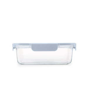 Ello Color Lock 5-Cup Glass Food Storage Container, Blue