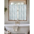 thumbnail image 4 of Aqua Grey Botanical Living Room Curtains 2 Panel, Spring Floral Summer Farmhouse Cafe Window Treatment, Farmhouse Bedroom Bathroom Kitchen Curtains Drapes 104"x54", 4 of 6