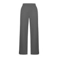 thumbnail image 6 of Womens Sweatpants Baggy Wide Sport Casual Solid Color Fashion Elastic Waist Button Pockect Yoga Pants Athletic Pants for Workout, Jogging, Running, 6 of 7