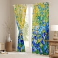 thumbnail image 3 of Manfei Chic Blue Floral Flowers Curtains Pack of 2 (42x84 Each) for Female Men,Abstract Oil Painting Curtains Blackout,Blue Green Bedroom Curtains,Microfiber Bedroom Decor, 3 of 6
