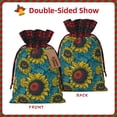 thumbnail image 2 of Pofeuu Sunflowers Print Burlap Bags with Drawstrings Drawstring Gift Bags Pouch Bag for Thankgiving Birthday Party Gift Wrapping Treats and Party Favors-Black, 2 of 8