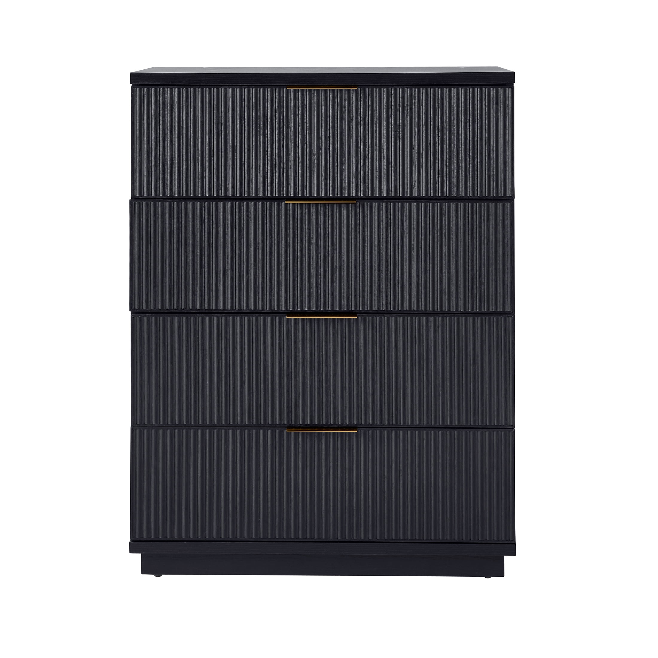 Better Homes & Gardens Lillian Fluted 4Drawer Dresser for Bedroom , Rich Black Finish  (图3)