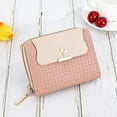 thumbnail image 2 of Women's Small Wallet Leather Zipper Wallet, Compact Bifold ID Card Holder with Multiple Card Slots, Slim Lightweight Coin Purse for Women, 2 of 4