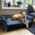 thumbnail image 7 of Critter Sitters 42 in. Elegant Navy Faux-Velvet Rectangle Pet Bed for Medium and Large Dogs, 7 of 7