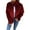 Red, variant on Women's Winter Jacket - Thick Faux Fur, High Collar, Solid Color, Luxury Style, Heat Retention Coat