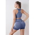 thumbnail image 1 of Ropa de yoga de cintura alta, pantalones de fitness de color melocotón, chaleco a prueba de golpes, sujetador deportivo ajustado, ropa interior, pantalones cortos de fitness, conjunto para mujer, 1 of 6