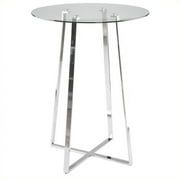 Eurostyle Ultima Glass Top Pub Table in Chrome by Eurostyle