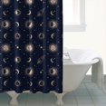 thumbnail image 4 of Dark Blue Sun Moon Rocket Pattern Shower Curtain 72"x72" ,Bathroom Decorative Shower Curtains Set with 12 Hooks,Modern Waterproof Washable Shower Curtain, 4 of 6