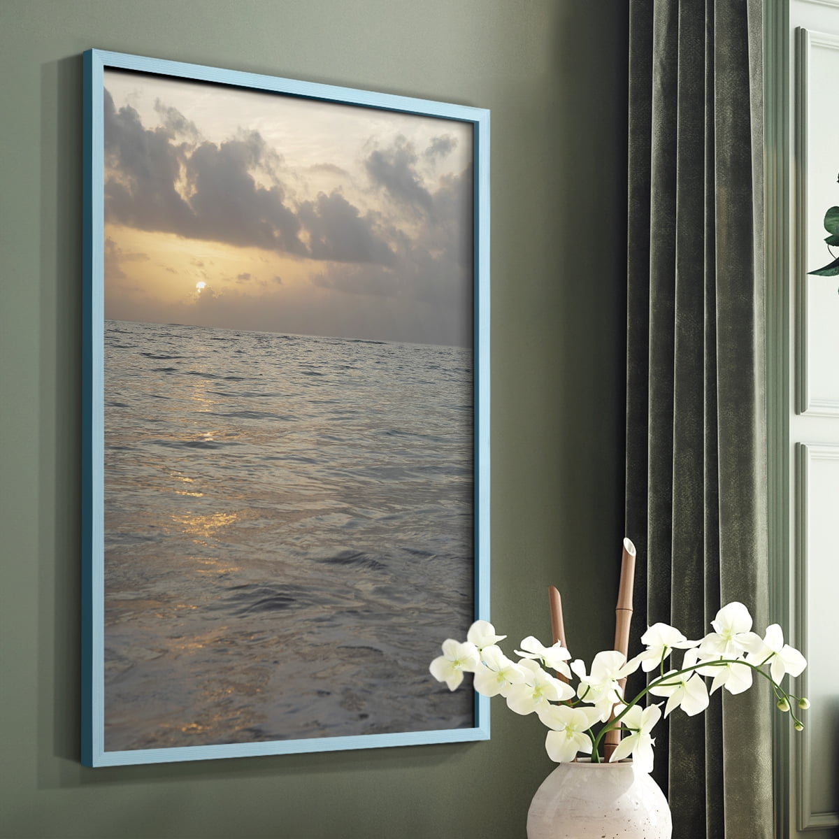 Matisse MDCCCXXVII Framed Print in Blue Solid Wood 8 x 10 Framed Print