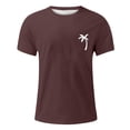 thumbnail image 5 of T Shirts for Men 1/4 Short Sleeve Big and Tall Lounge Wear Shirts Lightweight Printing Crew Neck Casual Outdoor Basic Basic Tee, 5 of 5