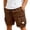 A-Brown870, variant on Mens Cargo Shorts Drawstring Elastic Waist Zipper Pockets Outdoor Travel Bottom Garment