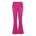 thumbnail image 5 of TFEOQRY Sweatpants Women Solid Color Elastic Waist Sports Casual Pants with Side Pockets Hot Pink, 5 of 6
