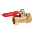 thumbnail image 1 of mmirethe Various Type Ball Valve Threaded Brass Ball Valve FF 16mm Red 1Set, 1 of 6