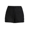 thumbnail image 5 of Dollhouse Women's Plus Size Cuffed Linen Shorts with Rope Belt, 5 of 5