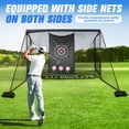 thumbnail image 5 of Btidfty Golf Cage Practice Hitting Net 10x7FT Heavy-duty Hitting Aid Nets Sports Practice Barrier Net Gifts for Men Dad Him for Outdoor Indoor Backyard Driving Chipping, 5 of 9