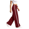 thumbnail image 3 of GigrtiJin Womens Wide Leg Pants Workout Casual Baggy Pants High Waisted Drawstring Joggers Hiking Pants with Pockets, 3 of 7