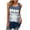 Blue, variant on Patlollav Tank Top for Women Under $10.00, Womens Summer Tank Top Round-Neck Sleeveless Print Casual Fashion Blouse