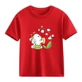 thumbnail image 3 of Kawaii Animal Bunny Easter Shirts for Children Boy Girl Summer Fall Short Sleeve Crew Neck Print Tops Shirt Blouse Child 2026 Clothing 2 Years, 3 of 6