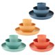 thumbnail image 5 of Modelo naranja: juego de platos de silicona, juego de vajilla, caja de comida para bebé con cuchara, tenedor y babero, vasos de silicona, 5 of 5