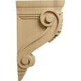 thumbnail image 3 of Ekena Millwork 4 3/4"W x 8"D x 13 1/4"H Large Fig Leaf Corbel, Cherry, 3 of 4