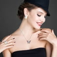 thumbnail image 4 of Up to 65% Off Ladies Butterfly Necklace Color Clavicle Chain Oil Drop Butterfly Necklace Sweater Accessories Necklace Rings Earring Jewelry on Clearance, 4 of 7