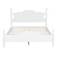 thumbnail image 3 of Harper & Bright Designs Full Size Wood Platform Bed Frame, Retro Style Platform Bed with Wooden Slat Support, White, 3 of 9