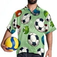 thumbnail image 4 of Football Men's Short Sleeve Hawaiian Beach Shirt Casual Printed Button Down Summer Unisex Casual Shirt, 4 of 6