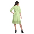thumbnail image 3 of Moomaya Robe Midi Unie pour Femmes, Kurta de Soirée Décontractée avec Dentelle, Tenue d'Été, 3 of 6