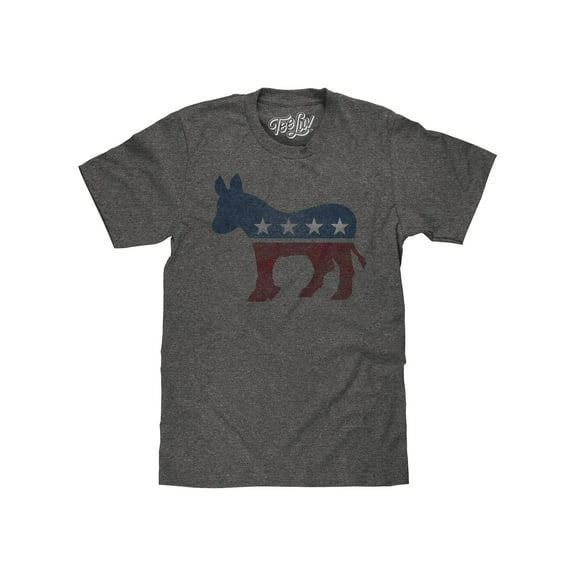Tee Luv Men's Democrat Donkey Mascot T-Shirt (S)