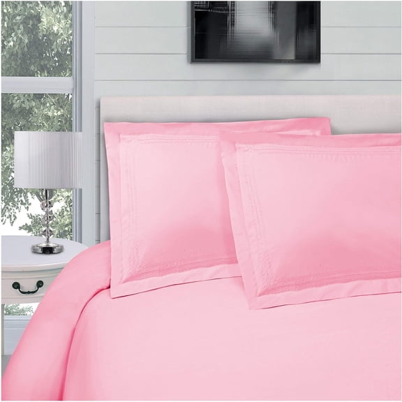 Hotel Quality Luxurious & Soft 4 Piece Sheet Set – 100% Long Staple Egyptian Cotton, Pink, Deep Pocket 15 Inch, Ultra-Breathable, Wrinkle-Resistant Bedding (Twin)