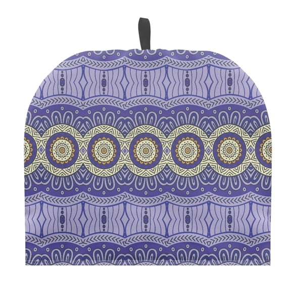 HELLHERO Teapot Cover Portable Polyester Canvas Warming & Insulating Dust Proof for Gift, Geometric Folk Pattern
