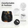 thumbnail image 4 of Bixox Women's Full Moon Black Dragon pattern 2 in 1 Running Shorts - Lightweight Athletic Workout Gym Yoga Shorts Liner with Pockets - XX-Large, 4 of 5