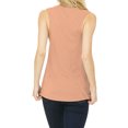 thumbnail image 2 of Mafoose Women's drapey fit Side seamed Flowy Scoop Muscle Tank Peach Medium, 2 of 5