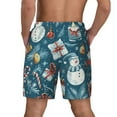thumbnail image 2 of Lsque Mens Swim Trunks Christmas Snowman Gift Pattern - Bathing Suit Compression Liner - Beach Swim Shorts Swimwear - (S-3XL) - Stretch Quick Dry -XX-Large, 2 of 9