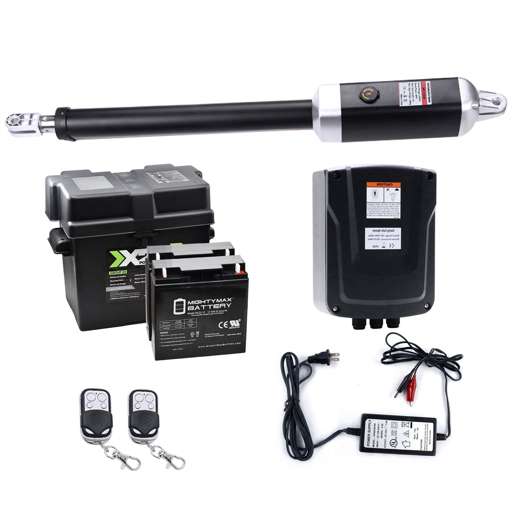 ALEKO Back Up Kit Gate Operator Opener for Single Swing Gates up to 1100 lbs