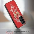 thumbnail image 3 of For Samsung Galaxy S23 Ultra Diamond 3D Bling Sparkly Glitter Ornaments Engraving Hybrid Rugged Fashion Cover ,Xpm Phone Case [ Red Garden Butterflies ], 3 of 7