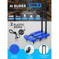 thumbnail image 6 of M BUDER Folding Hand Truck, 500 lbs Heavy Duty Dolly Cart, Utility Platform Cart with 6 Wheels for Travel, House, Office, Shopping, Moving Use - Blue High Quality PP Plastic Folded Size 11.8 x 17.7”, 6 of 8