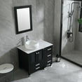 thumbnail image 3 of Wonline 36 inch Bathroom Vanity Wood Cabinet Double Circular Ceramic Vessel Sink Round Above Counter Bowl Bathroom Cabinet W/ Mirror Black, 3 of 7