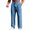 Dark Blue, variant on Pants for Men, Big Size Loose Straight Drawstring Waist Jogger Pants, Four Season Wrinkle Resistant Versatile Business Casual Everyday Light Sports Trousers