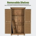 thumbnail image 3 of MCombo Outdoor Storage Cabinet, Garden Storage Shed, Outside Vertical Shed with Lockers, Outdoor 63 Inches Wood Tall Shed for Yard and Patio 0870 (Natural), 3 of 6