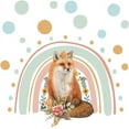 thumbnail image 2 of Fox Rainbow Wall Stickers Boho Rainbow Wall Decals Cute Animal Rainbow Vinyl DIY Art Decor for Baby Nursery Children Bedroom Living Room Kindergarten Wall Decor, 2 of 6