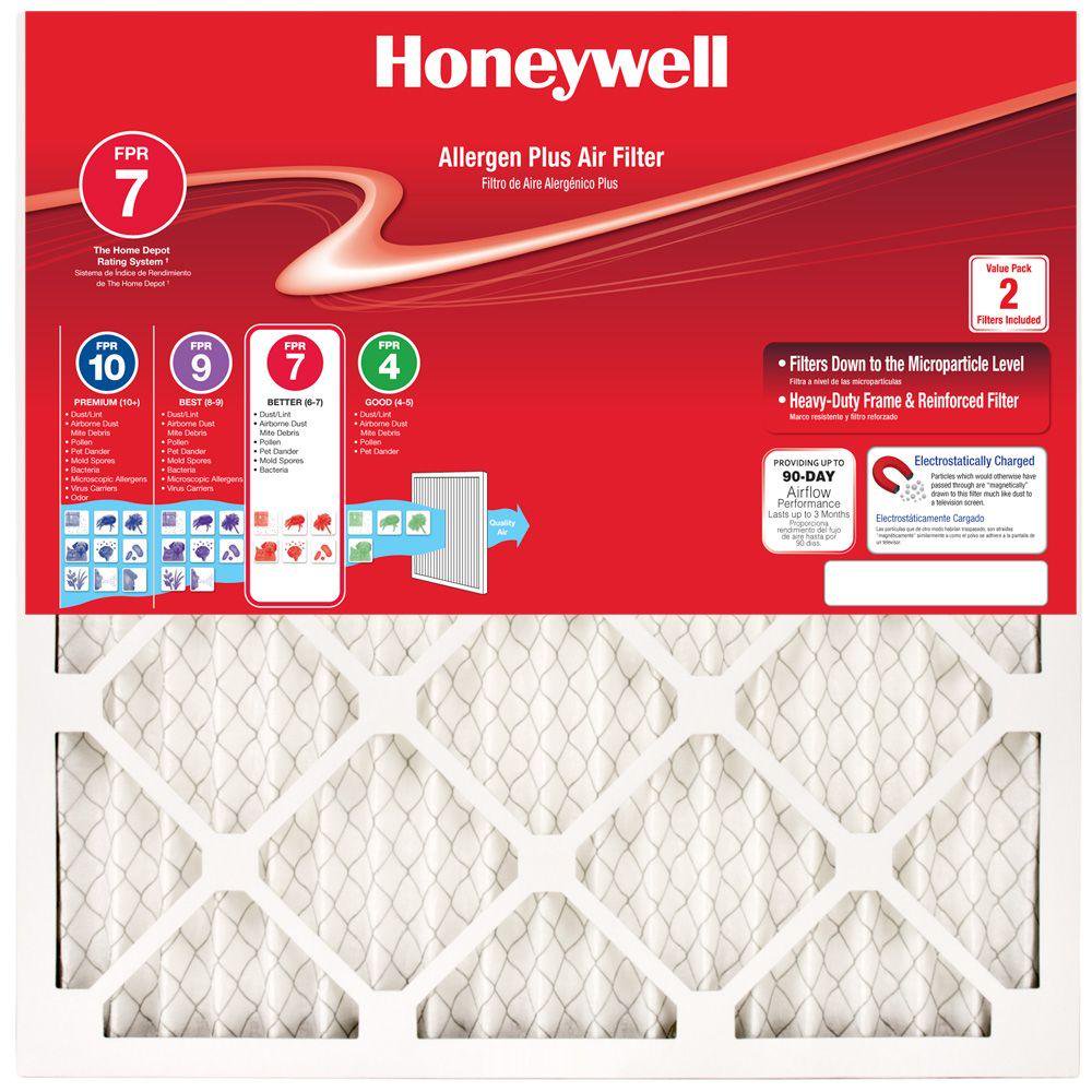 Honeywell 12 in. x 12 in. HW Allergen Plus Pleated Air Filter (2Pack