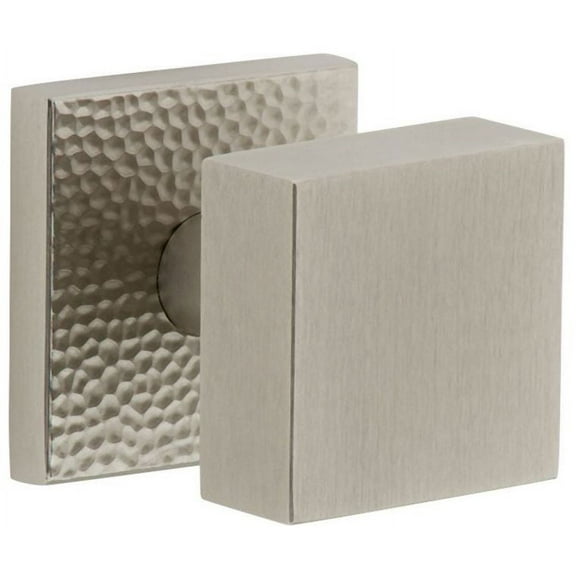 Viaggio Qadmhmqad_Dd Quadrato Hammered Solid Brass Non-Turning Two-Sided Dummy Knob Set -