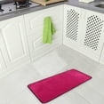 thumbnail image 4 of SKYSONIC Kitchen Rugs,Dark Pink Non Slip Washable Cushioned Carpets Polyester AntiFatigue Comfort Porch Floor Mat Doormat Christmas Decoration 39×20 in, 4 of 7