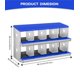 thumbnail image 4 of QinaQin Caja nido para gallinas de 6, 8 o 10 huecos, fabricada en acero galvanizado resistente al óxido, fácil recolección de huevos y limpieza, 4 of 7